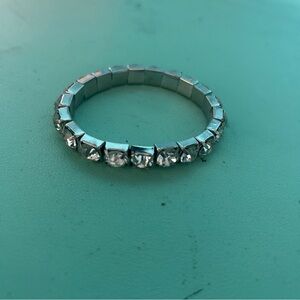 Silver rhinestone bracelet